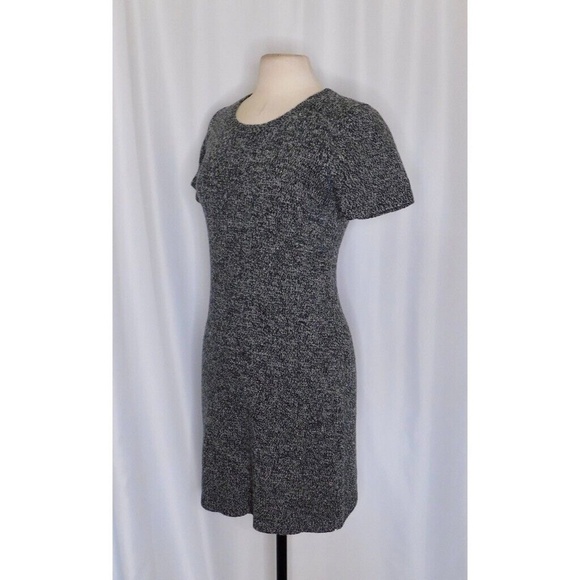 THEORY Wool Dorthea M Loryelle Dress Heathered Gray Sweater Knit Sheath Large - Picture 6 of 16